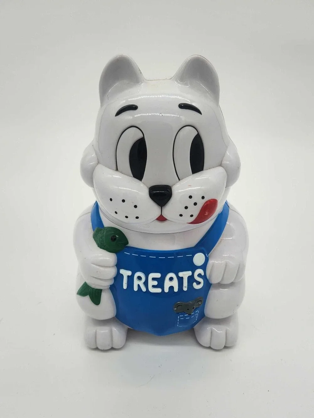 Fun-Damental Singing Cat Treat Jar Works Vintage